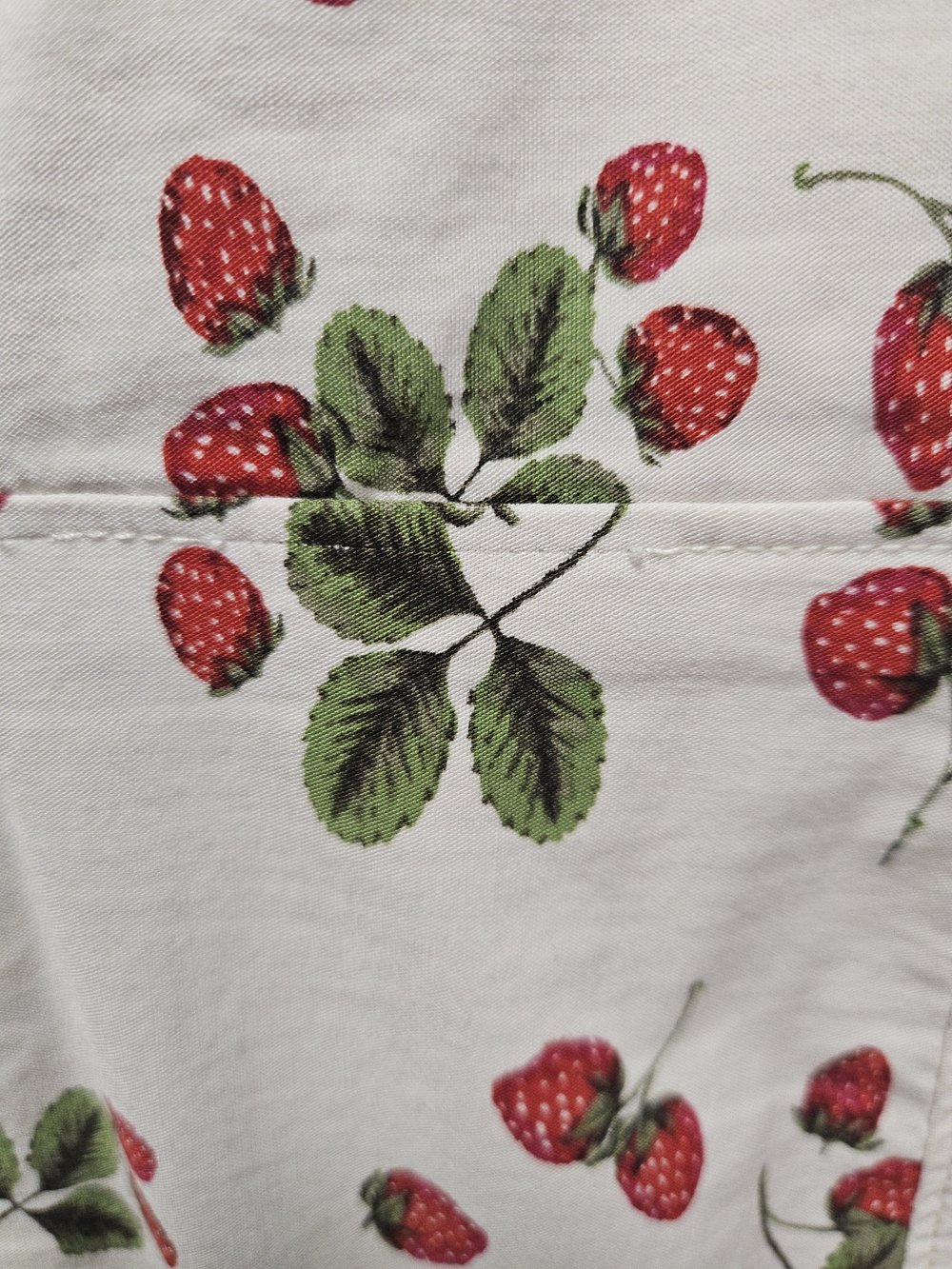 Anthropologie Maeve White Maxi Dress with Red Strawberry Print - Picture 9 of 11